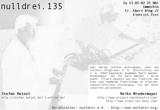 Plakat für nulldrei.135 Plakat für nulldrei.135